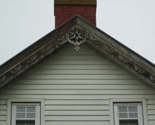 Gingerbread trim restoration before