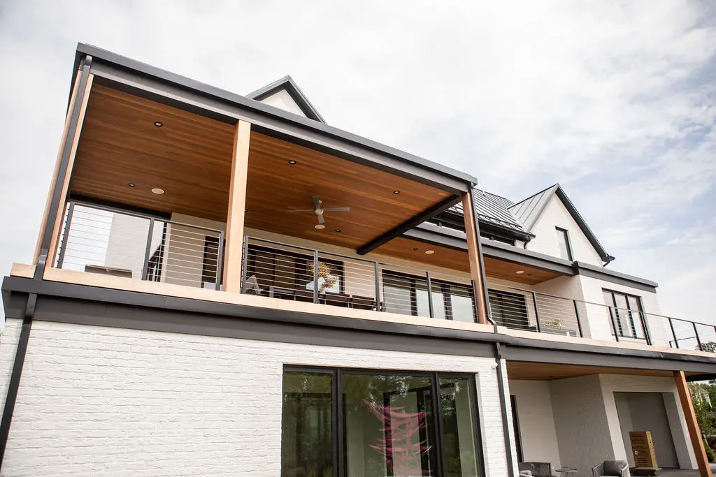 Home in Crossroad Farms, Harrisonburg, Virginia with custom columns and woodwork.
