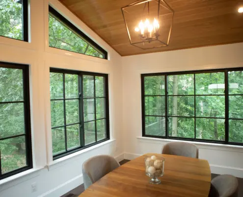 Interior of a sunroom in Harrisonburg, Virginia.
