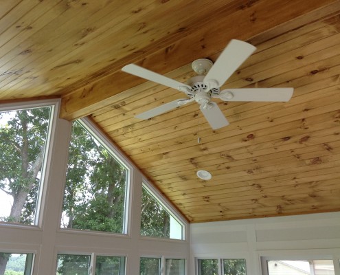 custom sunrooms from heartland with wood ceilings