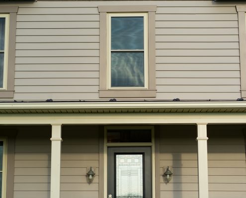 new front porch columns and door