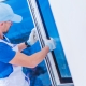 Worker installing a new window