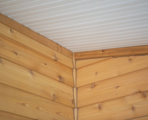 cedar siding and celing