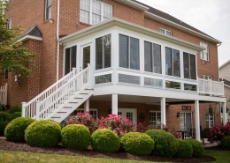 Meyer sunroom from the exterior of the house.