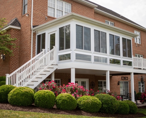 Meyer sunroom from the exterior of the house.