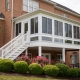 Meyer sunroom from the exterior of the house.