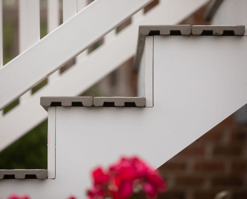 Detailed image of the exterior stairs