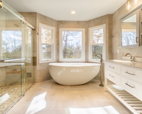 Primary bathroom remodel in Harrisonburg, VA.