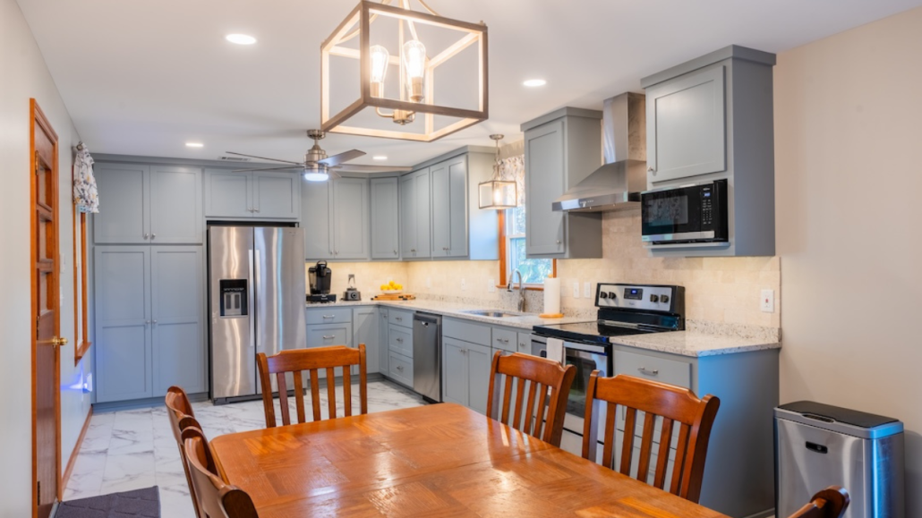 Senatro kitchen after a full-service kitchen renovation.