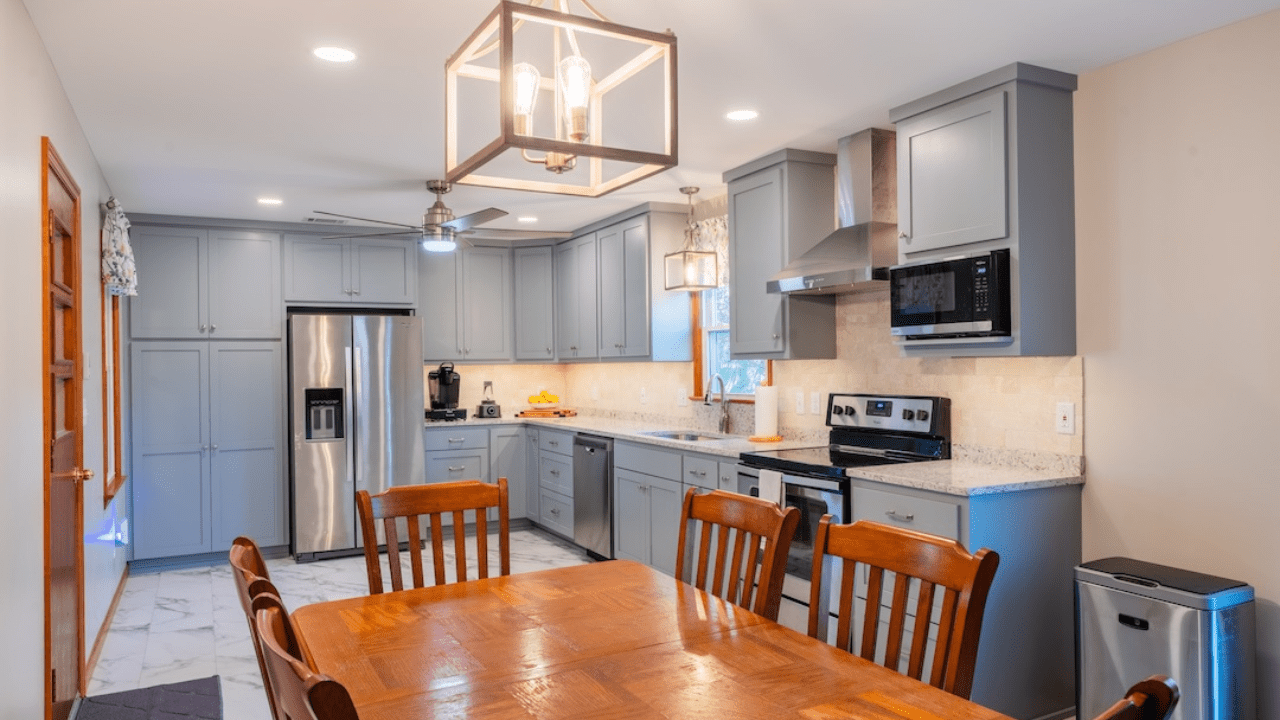 Senatro kitchen after a full-service kitchen renovation.
