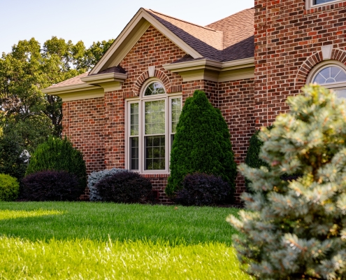 An exterior photo of a Bridgewater home with replacement windows