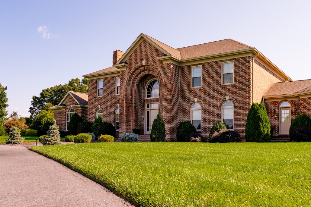 An exterior photo of a Bridgewater home with replacement windows